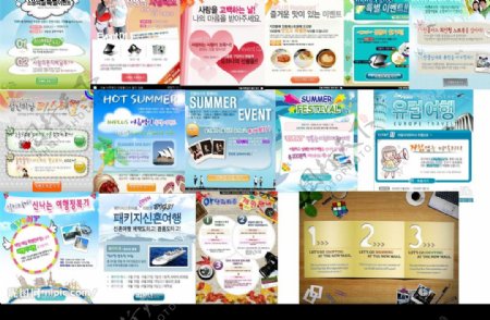 韩国网页设计海报广告条126gt140图片
