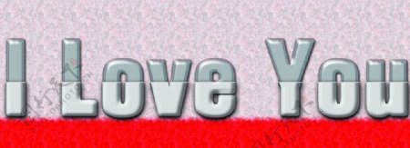 创意英文ILoveYou图片