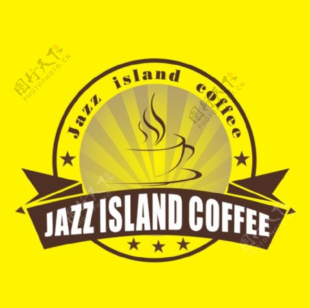 爵士岛咖啡商标图片