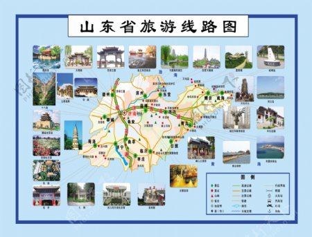 山东省旅游线路图图片