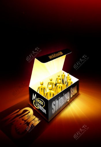中国移动动感地带金盒新鲜人BOX光金人宝盒职场英雄图片