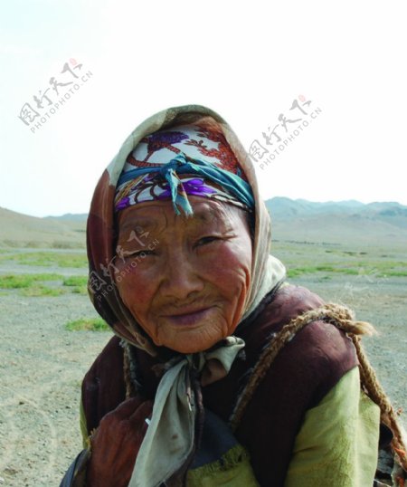 蒙古老人图片