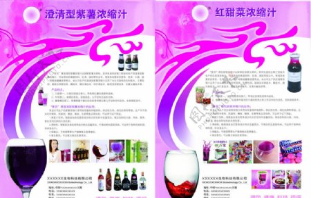 紫色产品宣传单页图片