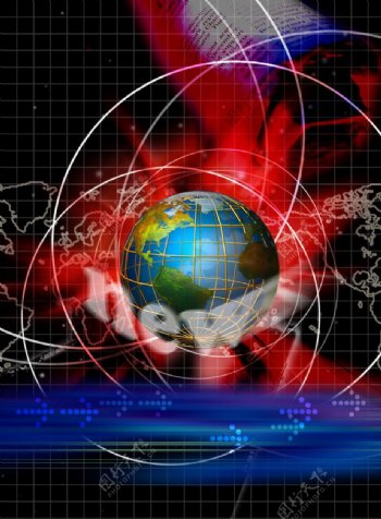 地球科技网络PSD分层素材图片