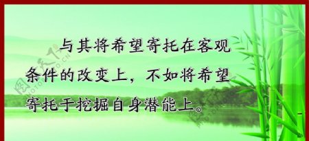 与其将希望寄托在客观条件的改变上图片