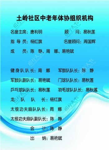土岭社区中老年体协组织机构图片