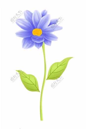 分层PSD蓝色花朵图片