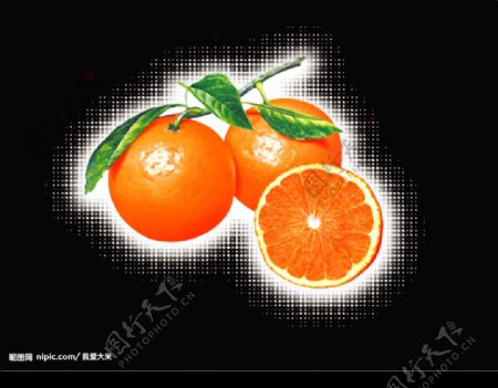 鲜橙滤镜色彩半调效果图片