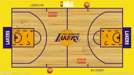 NBA湖人队主场图片