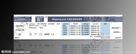 LED设备电源标签图片
