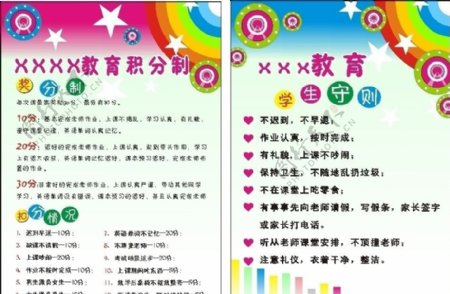 XX教育积分学生守则图片