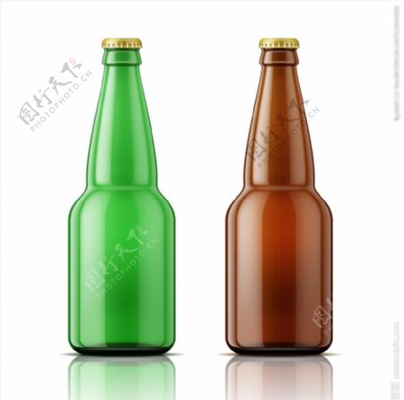 啤酒饮料包装瓶矢量素材