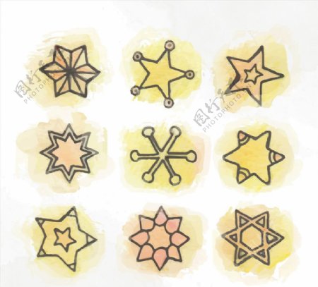 9款创意星星设计矢量素材
