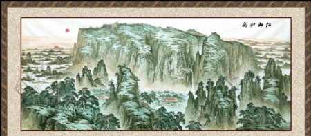 厅堂挂画中国山水画