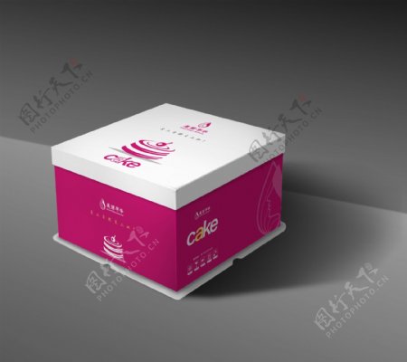 蛋糕盒包装设计效果图