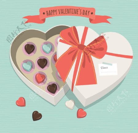 情人节巧克力心形盒