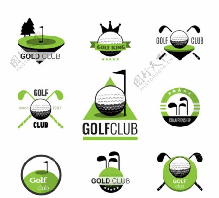 精致高尔夫俱乐部标志