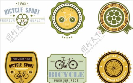 自行车标签体育标签运动标签