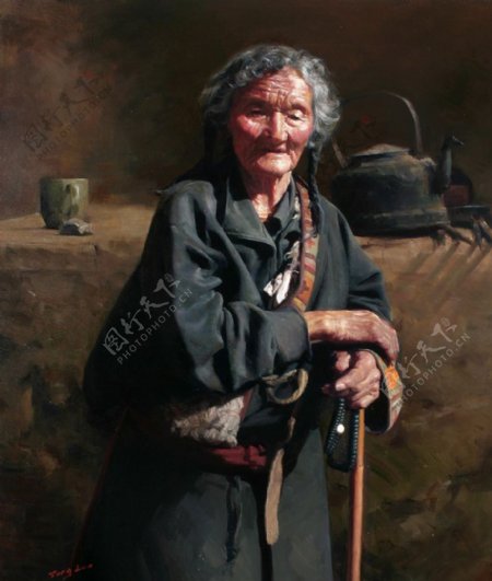 藏族老奶奶