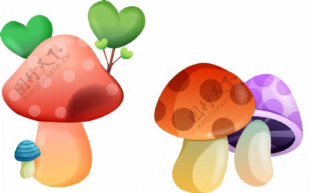 卡通小蘑菇