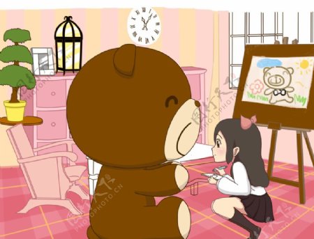 巧克力熊与少女系列