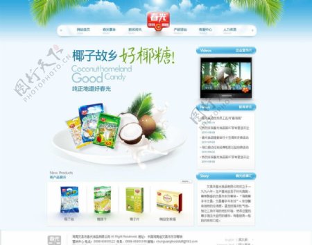 椰子产品网页网站