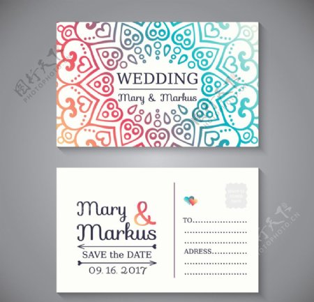 婚礼卡片模板