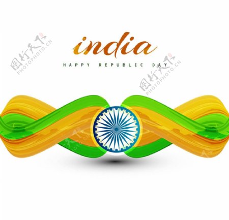 美丽的印度旗牌