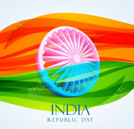 共和国日印度国旗