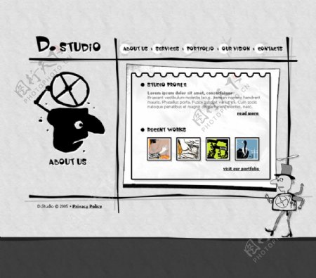 国外卡通设计创意娱教网页设计