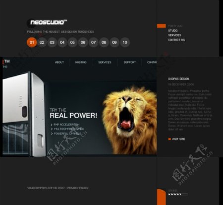 国外设计自由创意网页网站模板