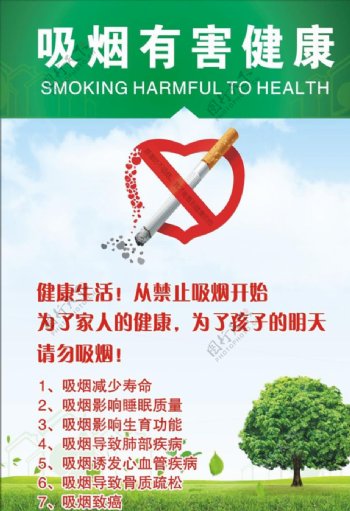 禁烟控烟海报宣传活动模板源文件