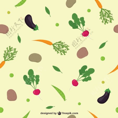蔬菜无缝背景
