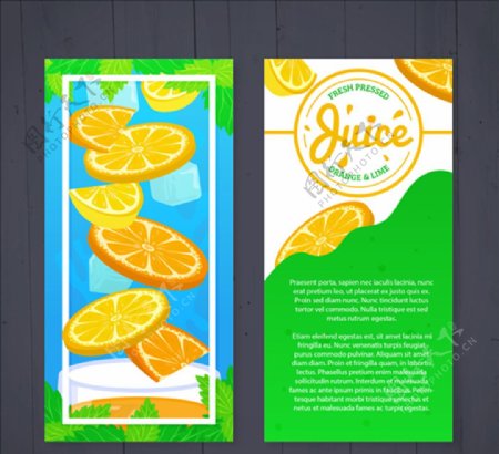 两款橙汁海报
