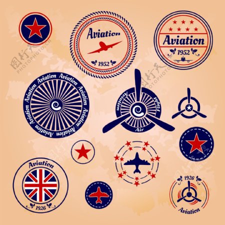 航空徽章标签