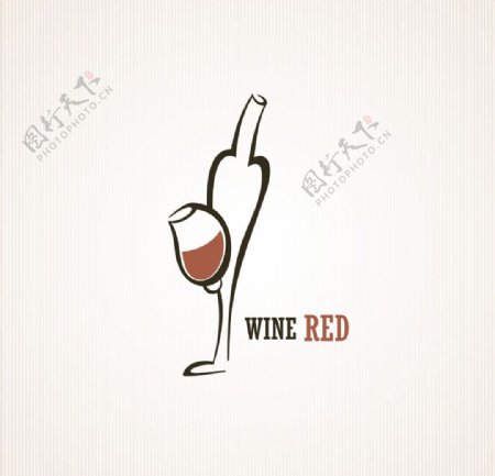 葡萄酒创意logo