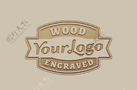 木质logo展示以及名片
