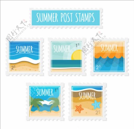 五款夏季邮票