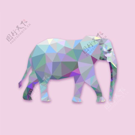 晶格化动物大象
