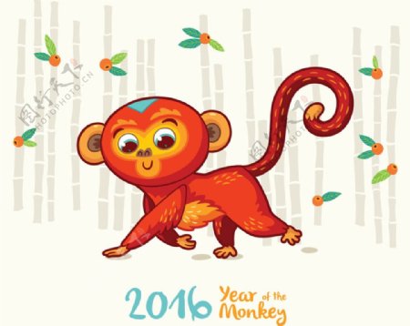 行走的猴子2016年贺卡