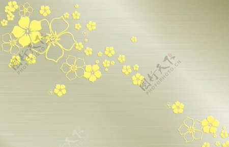 欧式花朵背景墙