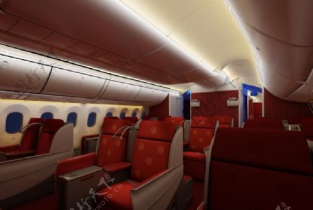 787飞机内灯3D效果图