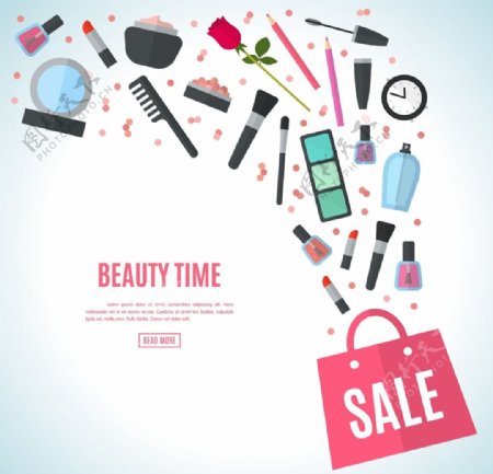 购物季买化妆品海报