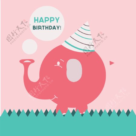 生日动物卡通图
