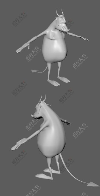 精致小恶魔生物maya3d模型