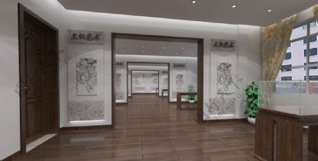 中式博物馆效果图
