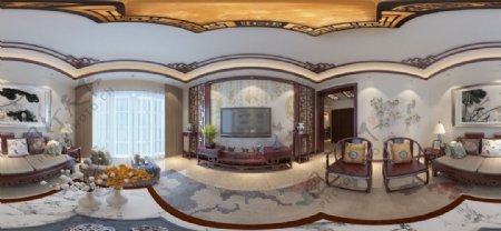 中式室内设计360全景图