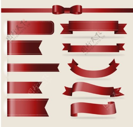 11款红色丝带设计