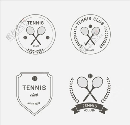 网球培训比赛俱乐部LOGO标志