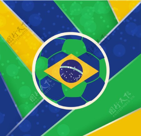 创意巴西世界杯背景矢量素材